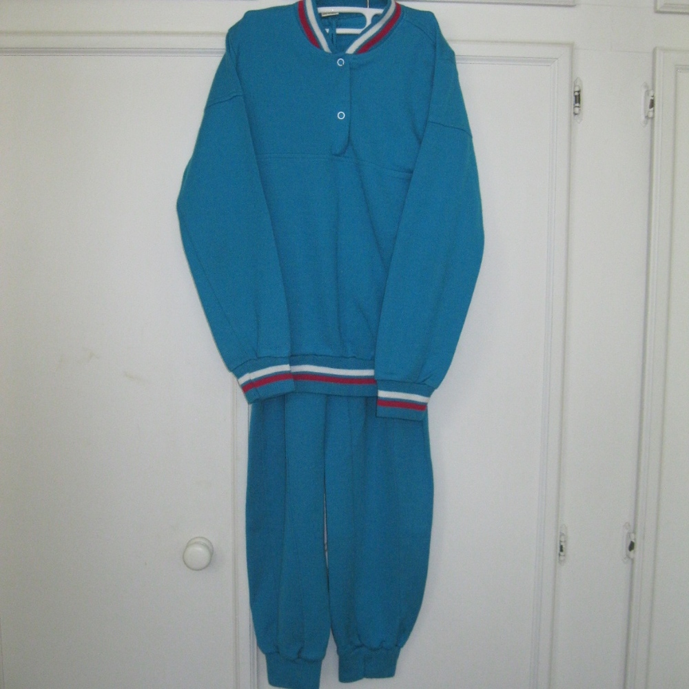 Vintage Oshman's "warm up" suit, blue, NWOT, Sz XS